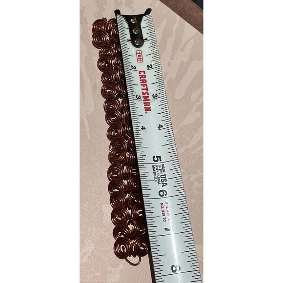 Artisan Made Egyptian Style Copper Bracelet 7.75in Boho Western Art To Wear - Picture 7 of 8